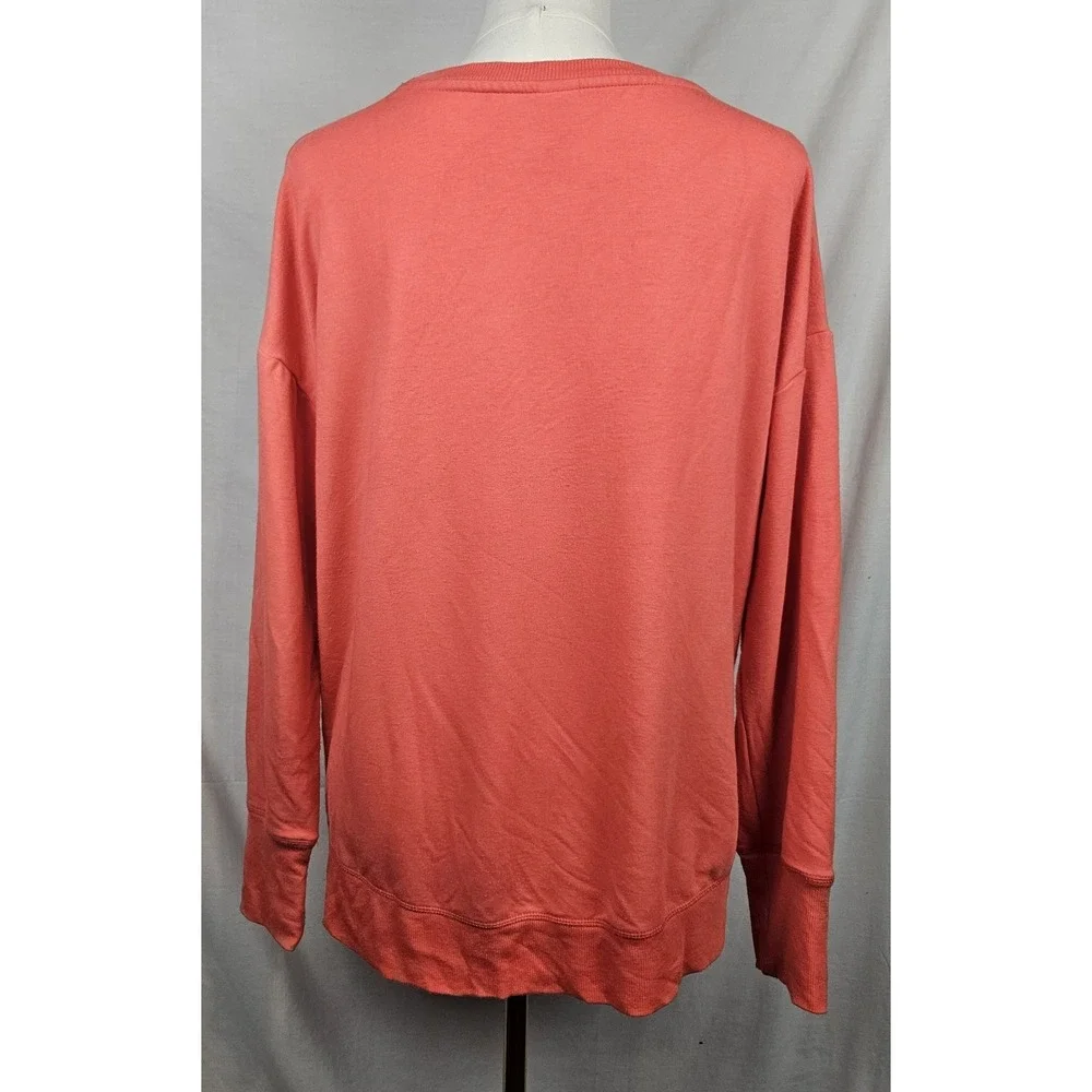 90‎ Degree By Reflex Sweatshirt Coral Med Athleisure Gorpcore Workout Fall - Picture 2 of 5